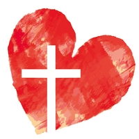 Das Logo der Seelsorge Bethel zeigt ein weißes Kreuz in einem roten Herz.
