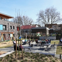 Garten vom Haus Dürerstraße in Unna von Bethel.regional, ein Angebot für Menschen mir schweren Behinderungen.