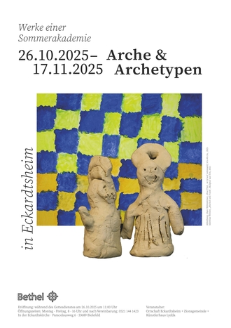 Dieses Bild zeigt das Plakat zur Ausstellung Arche & Archetypen im Oktober/November 2025.