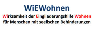 Logo: WiEWohnen Wirksamkeit der Eingliederungshilfe Wohnen für Menschen mit seelischen Behinderungen