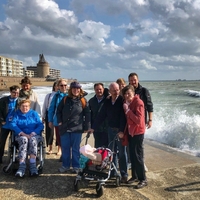 Ein Gruppenfoto am Strand